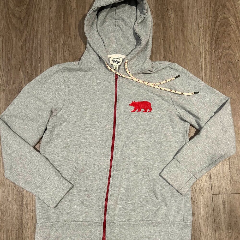 Little Blue House Grey Sweater | Zip-up